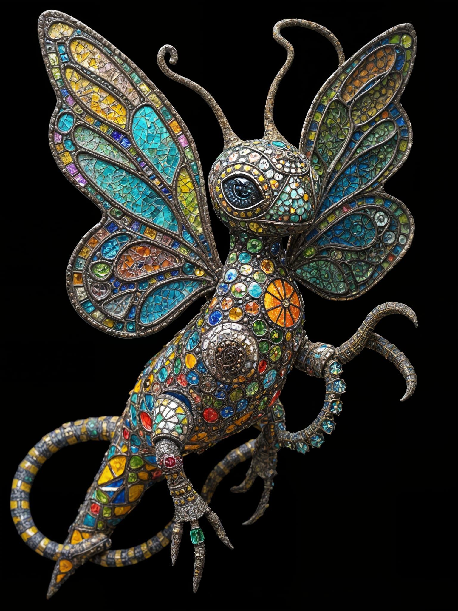 Surreal Creatures Emerge in Kaleidoscopic Collage