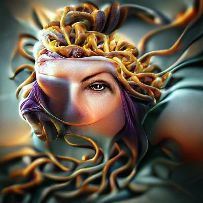 Stunning 8K 3D Portrait of Medusa