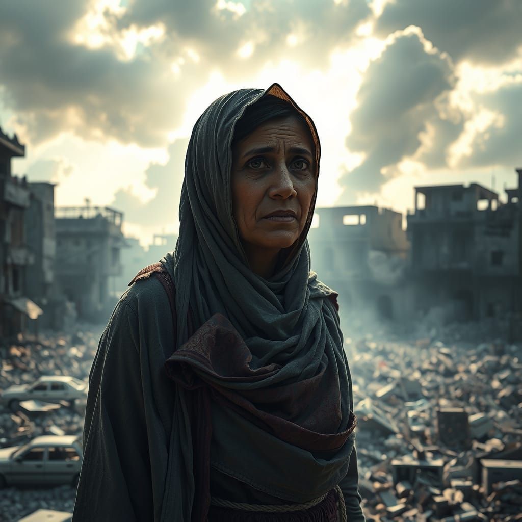 Sorrow in ruins, cinematic style