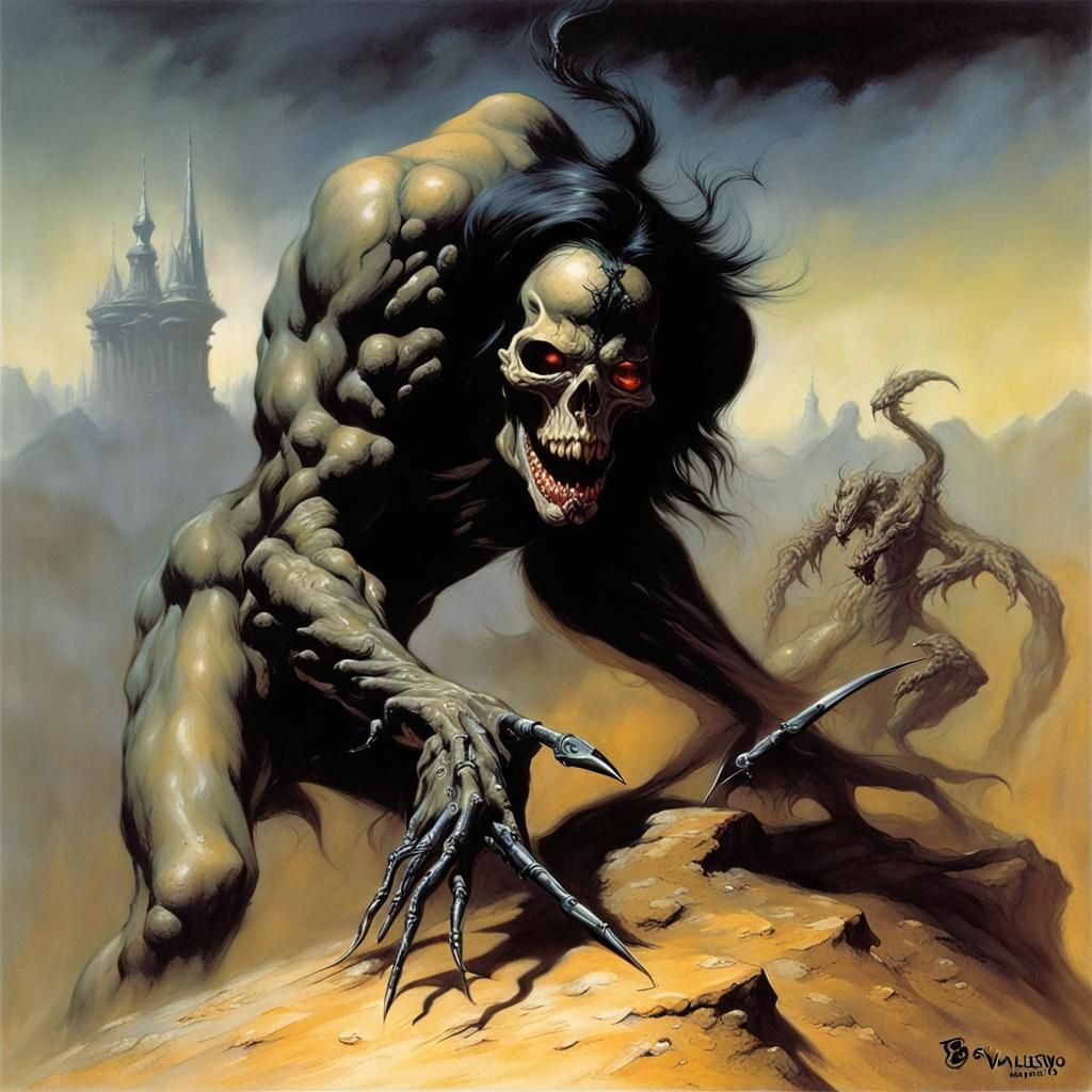 Grimdark Fantasy Warrior in a Classic Style