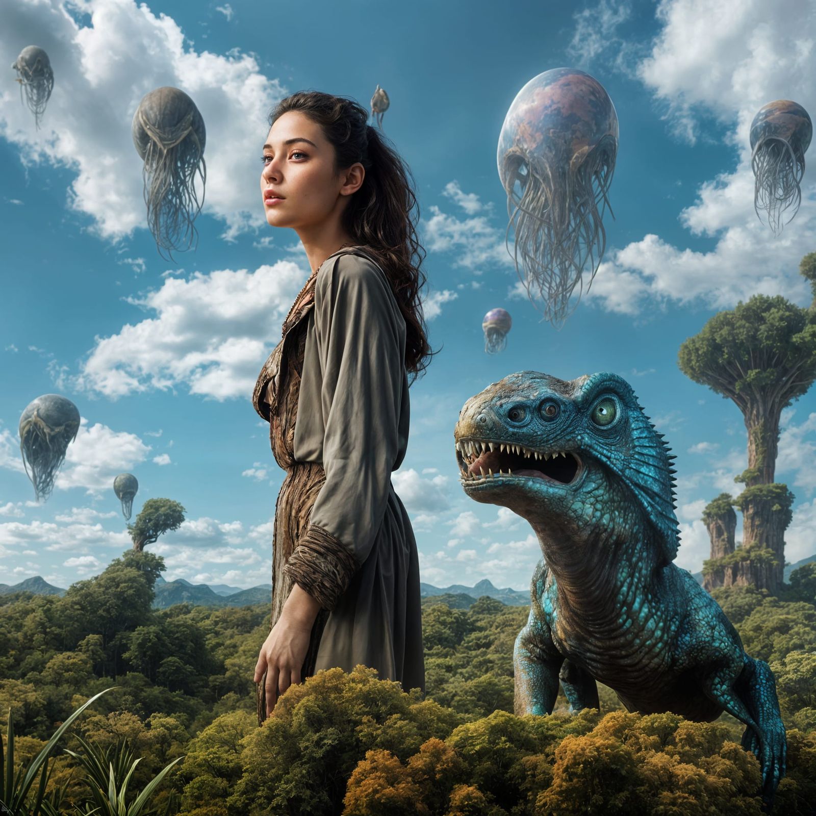 Exotic Creatures in a Bizarre, Ultra-Realistic Landscape