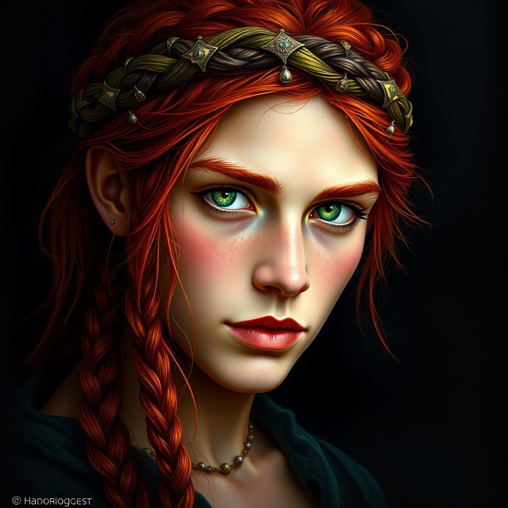 Surreal Portrait of a Handsome Young Male with Ethereal Glow