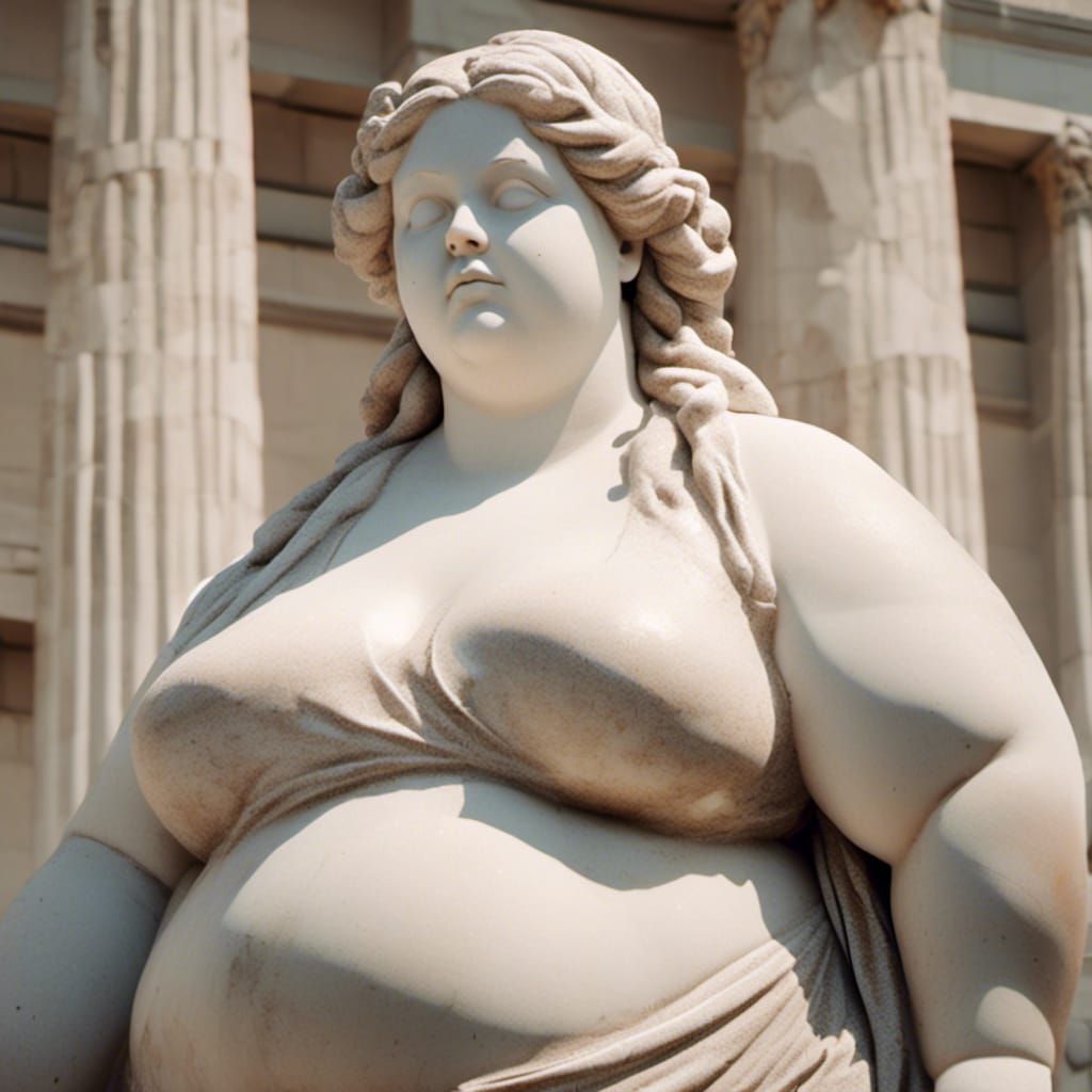 bbw ancient greek marble sculpture