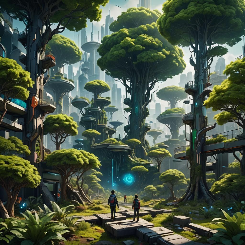 Kids Bring Nature to a Futuristic City