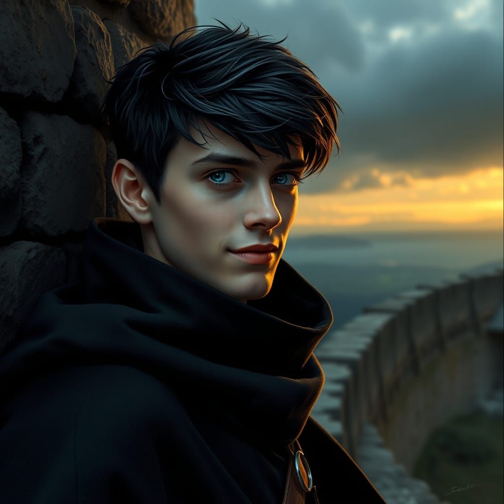 Mysterious Dark Fantasy Portrait with Volumetric Lighting