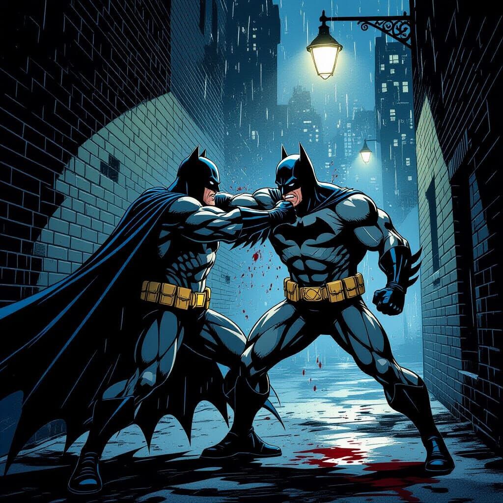 Batman's Brutal Punch on Bane in Noir Alley Fight