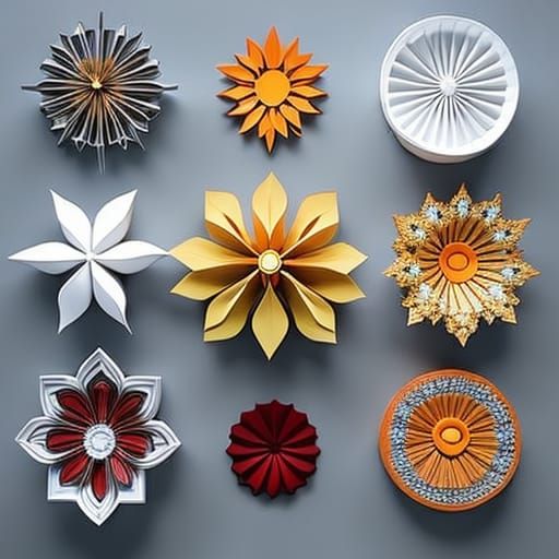 Origami Seasons: Papercraft in 3D Shading