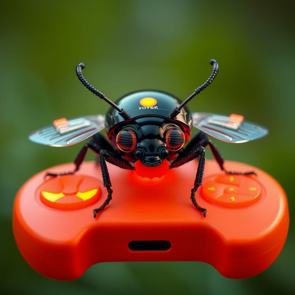 Cute Cybernetic Beetle Remote Controlled