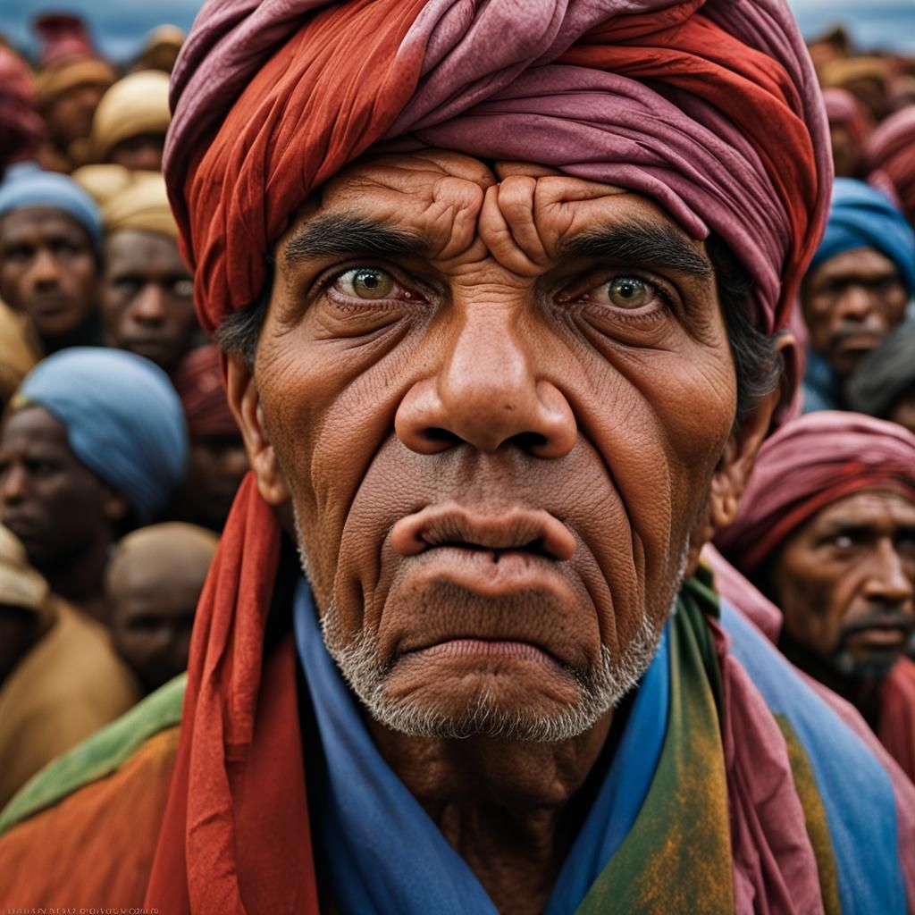 Evil Man Hoarding Wealth in Professional Portrait