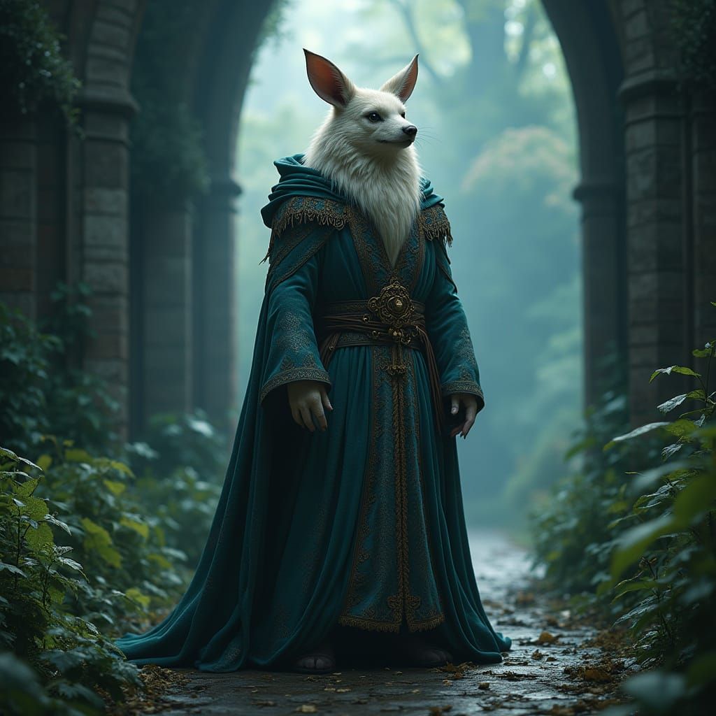 Magical Harry Potter Character in Ancient Castle