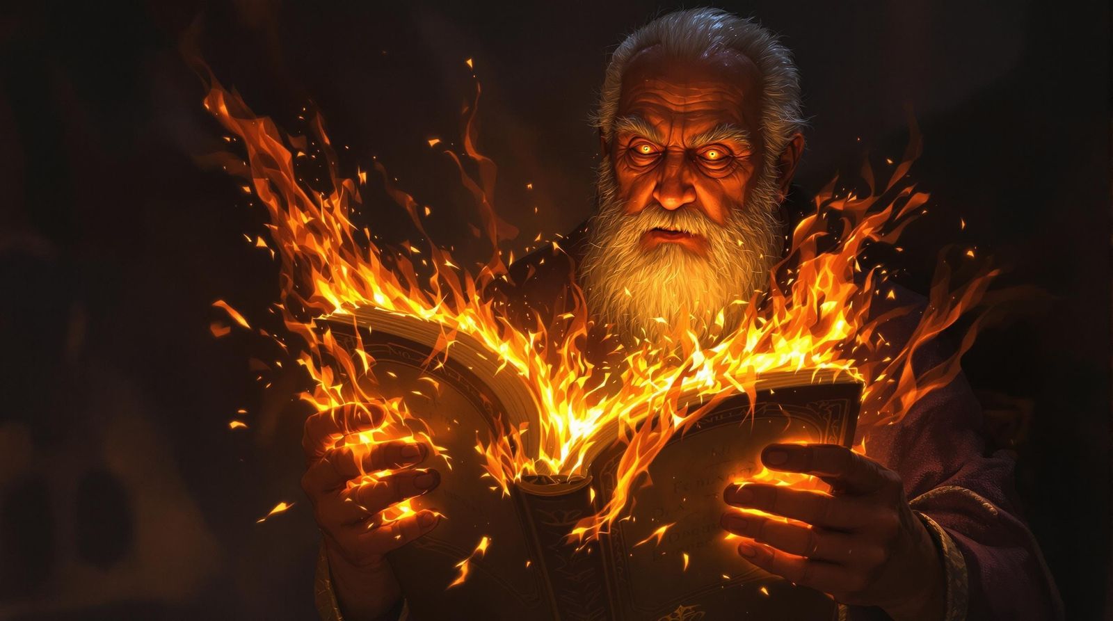 Elderly Mage's Fiery Incantation