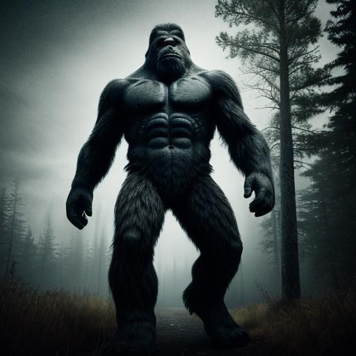 Hyperrealistic Bigfoot Portrait in Cinematic Lighting