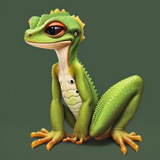 Anthropomorphic Gex Gecko Illustration