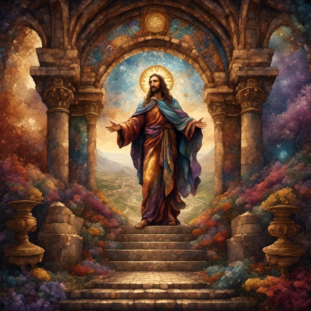 Heavenly Welcome: Jesus at the Golden Gates