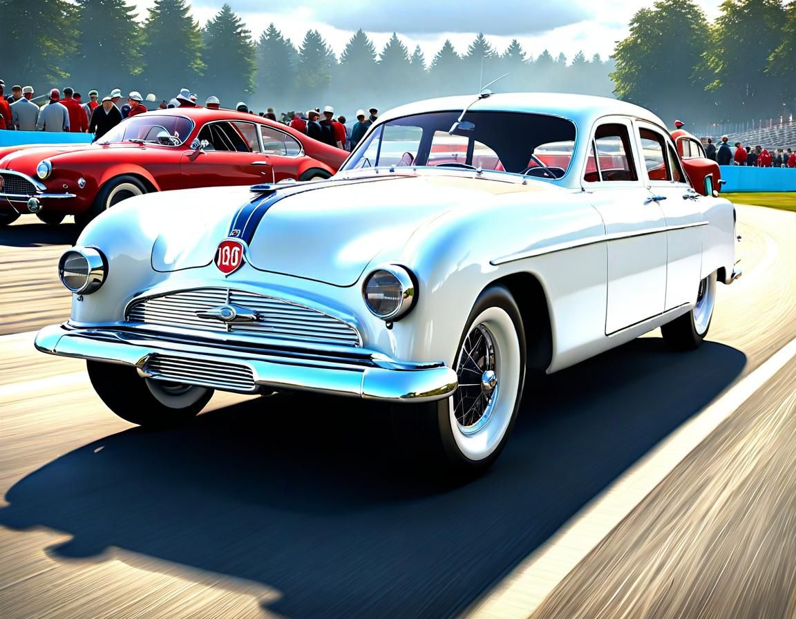 Retro Style 2025 Sports Sedan on Road Course