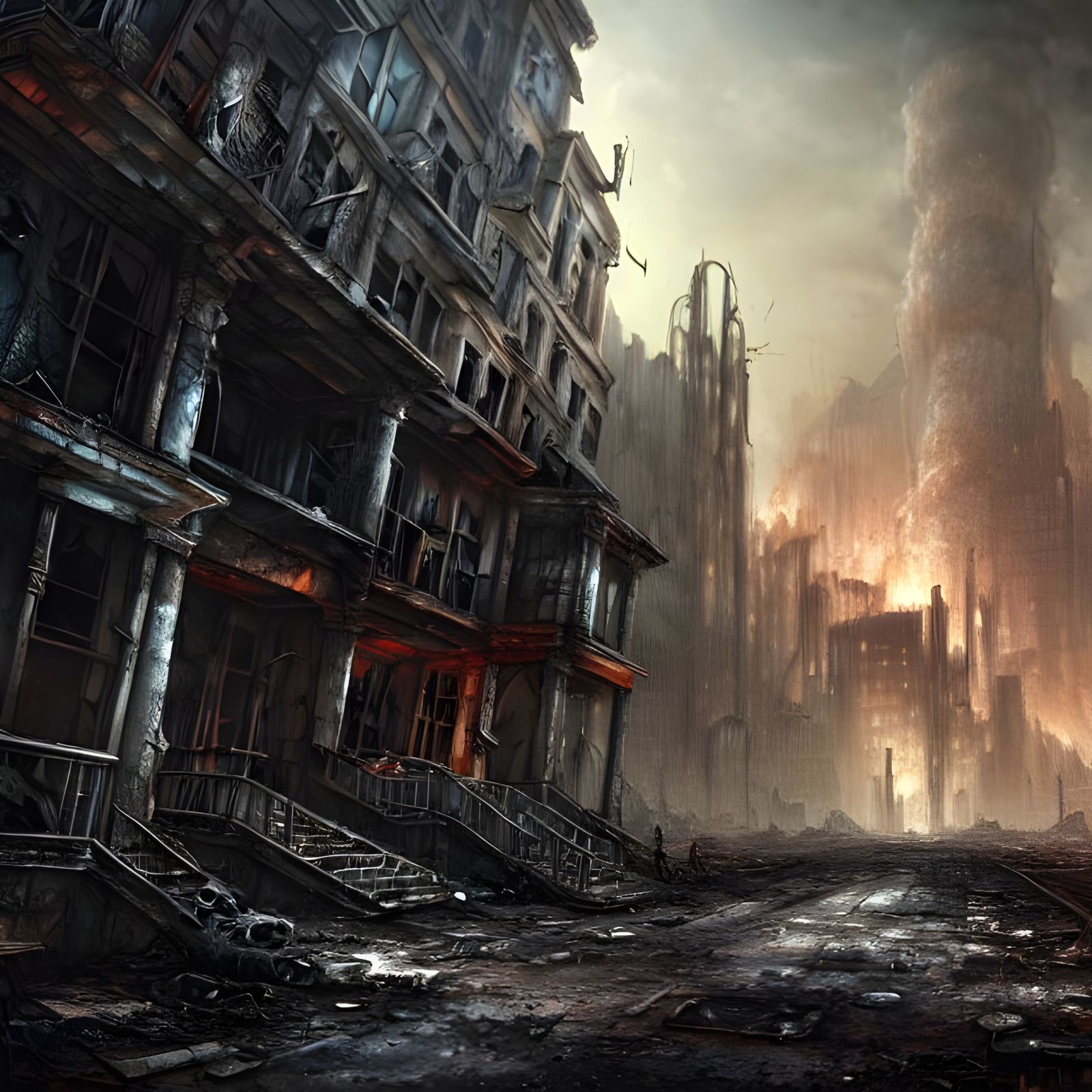 Dystopian Post-Apocalyptic City Ruins in Unreal Engine 5