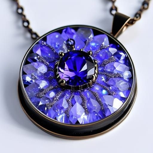 Ethereal Tanzanite crystal gothic necklace with Tanzanite crystal pendant& ethereal vibes& gothic vibes& dark fantasy vi...
