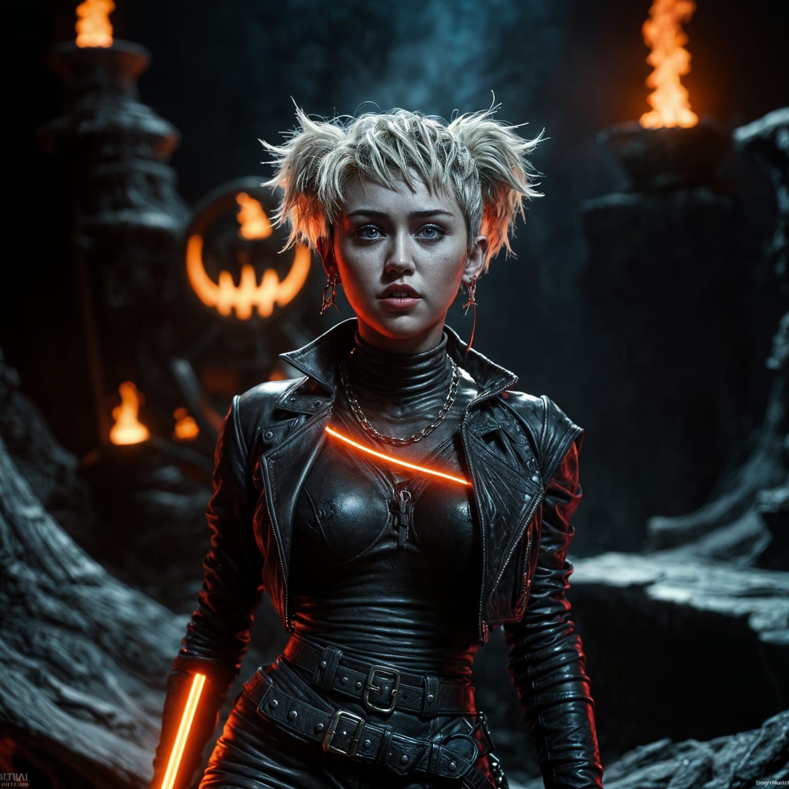 Dark Fantasy Sculpture in Apocalyptic Setting