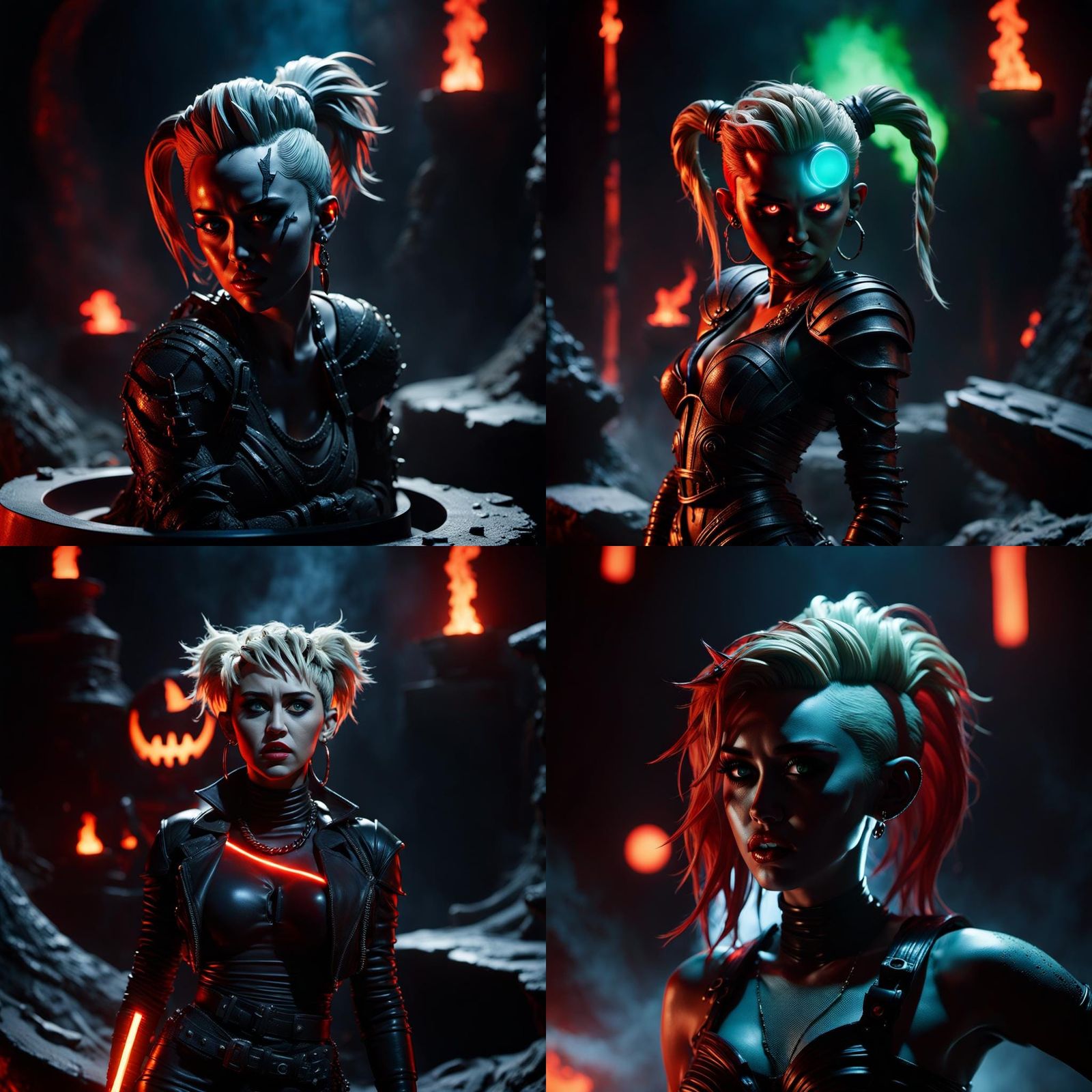 Dark Fantasy Sculpture in Apocalyptic Setting