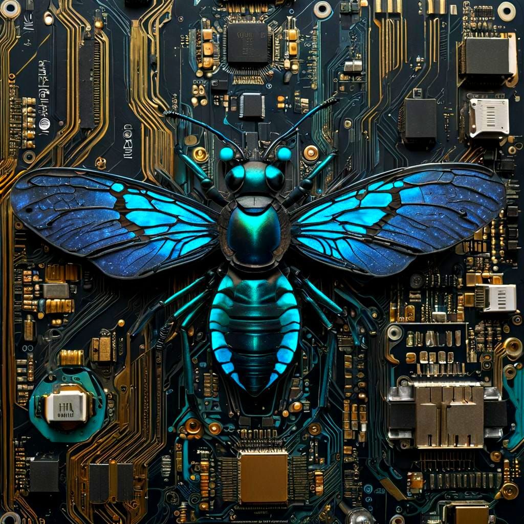 Bioluminescent Insect Motherboard Design