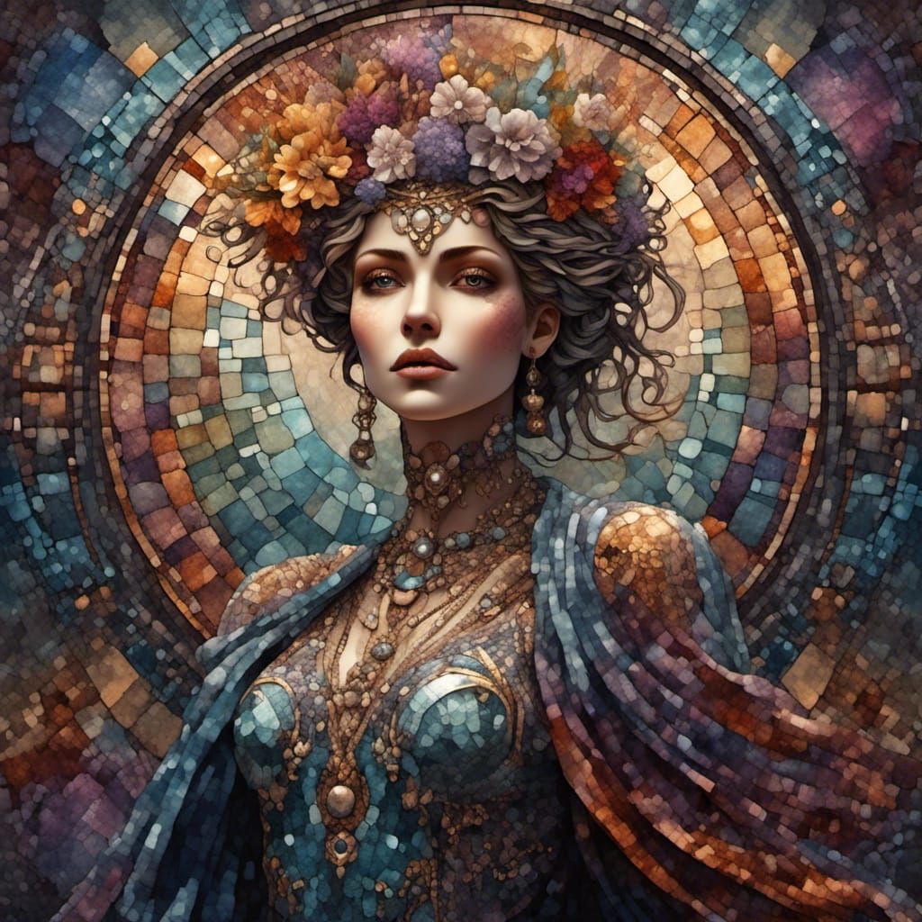 Art Deco Glass and Metal Woman Statue