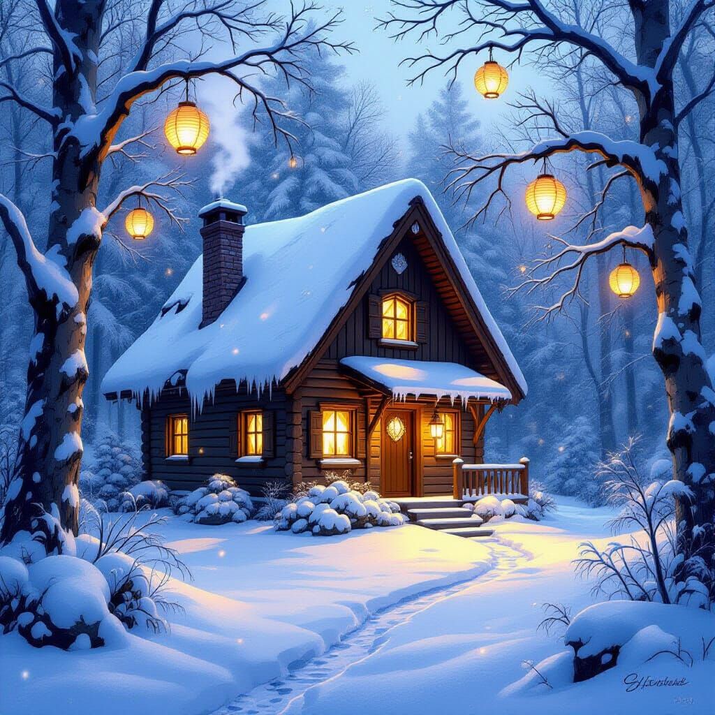 Enchanted Forest Cabin in Fantasy Style