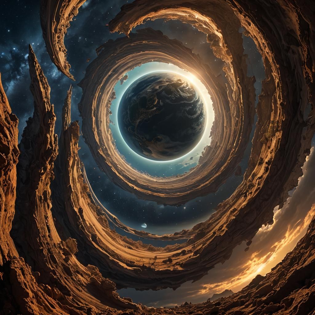 Epic Artificial Planet Curves Overhead