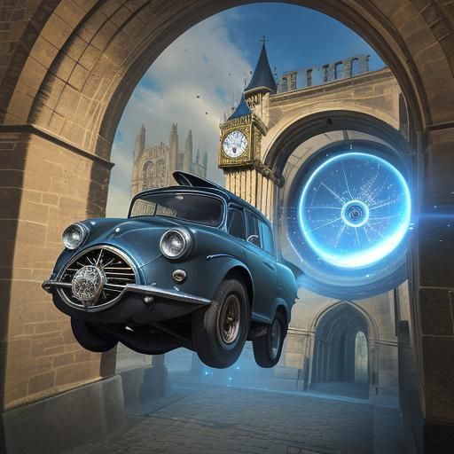 Flying Car Portal in Clock Tower