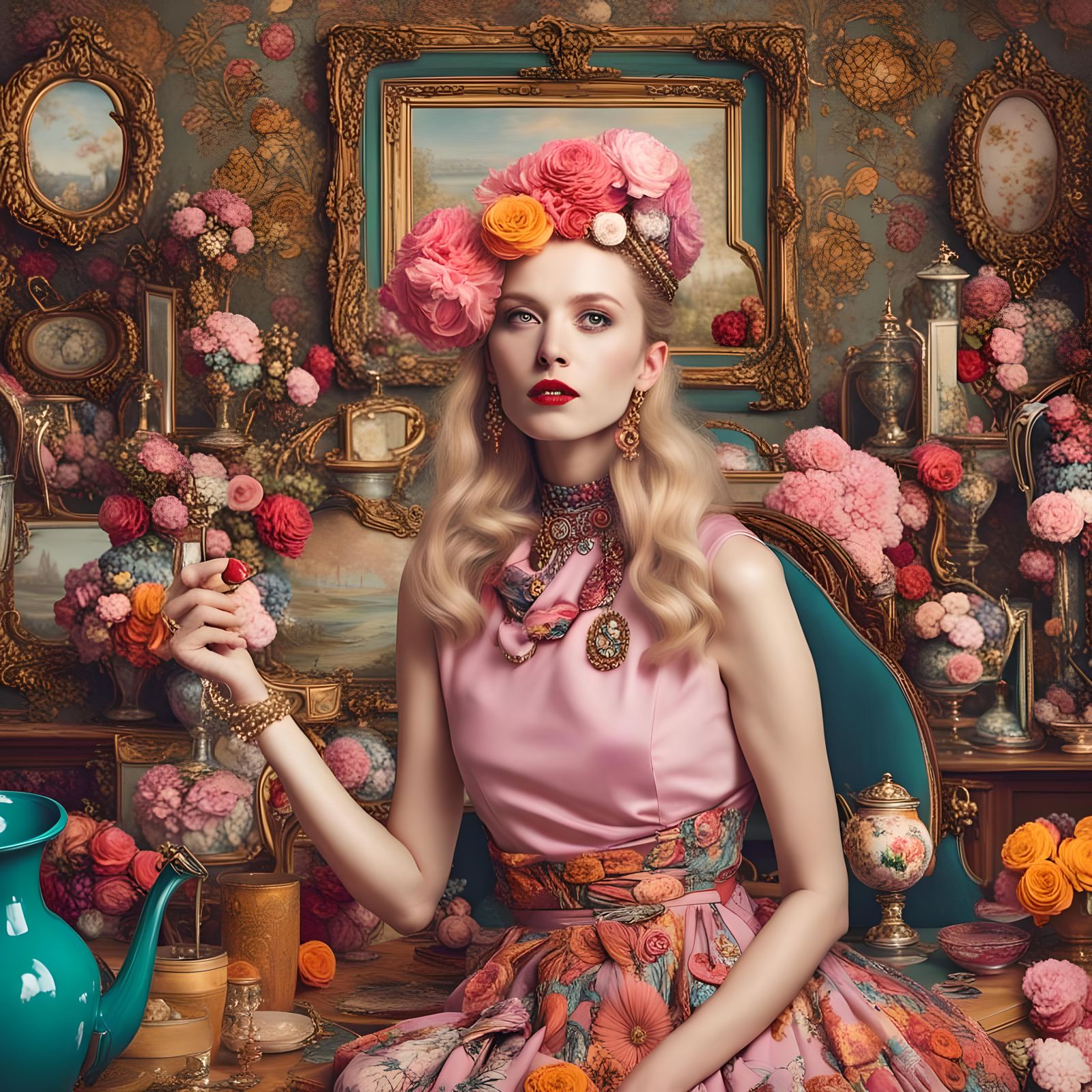 Super fancy elegant woman