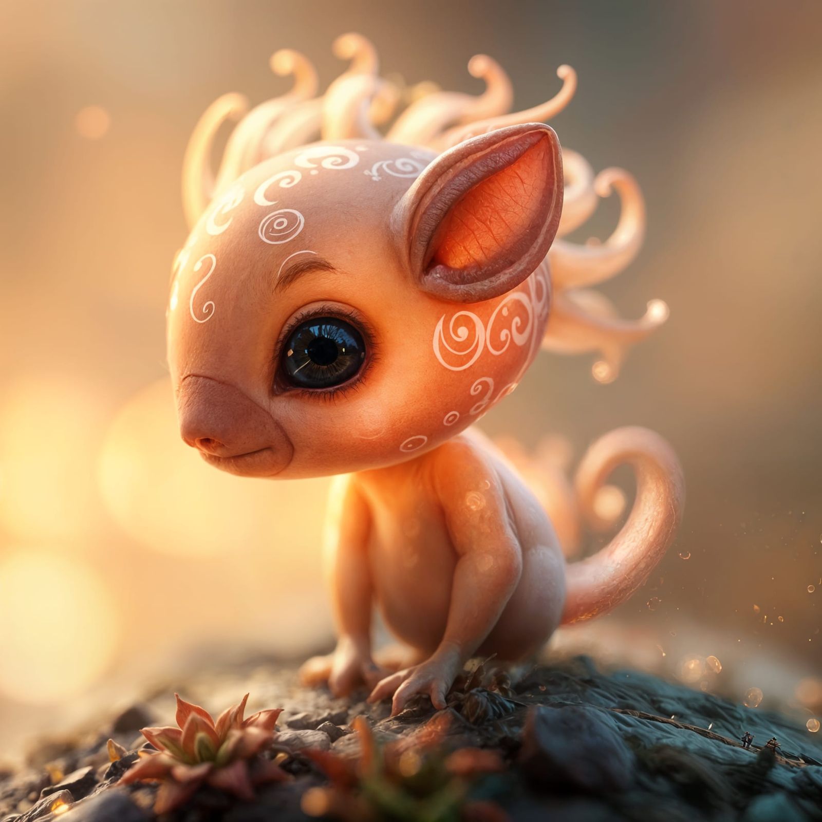 Whimsical Fantasy Scene in Vibrant Colors