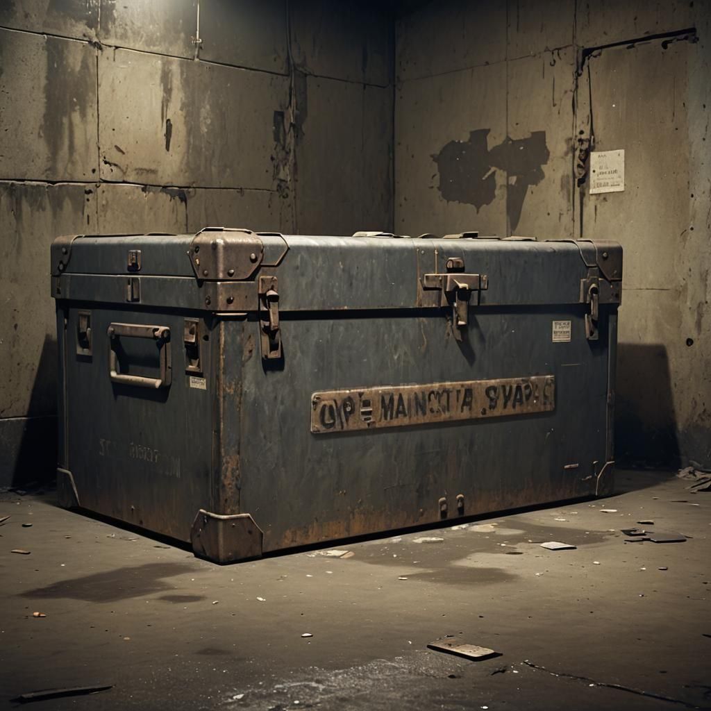 Military Storage Room with Box