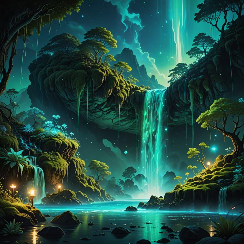 A colossal waterfall