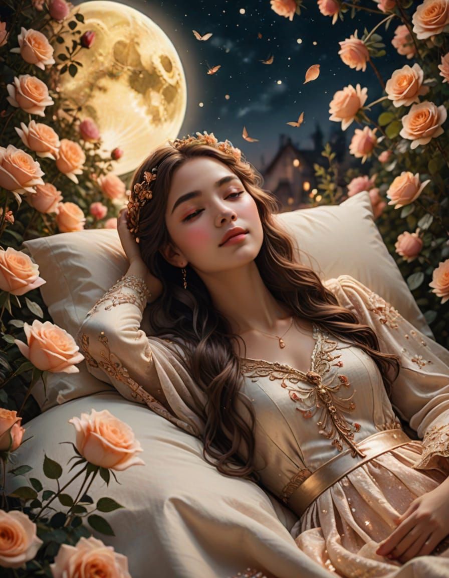 Dreamy Queen in a Whimsical Garden