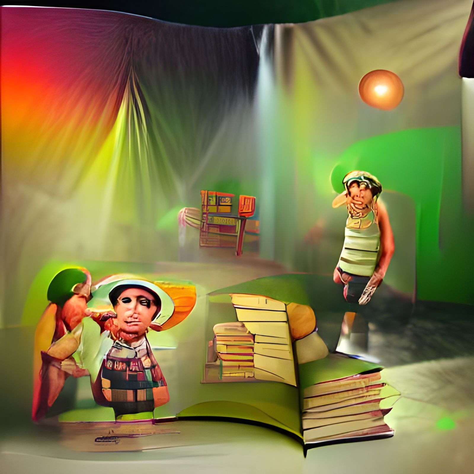 El chavo del ocho 8K 3D 8k resolution volumetric lighting storybook illustration