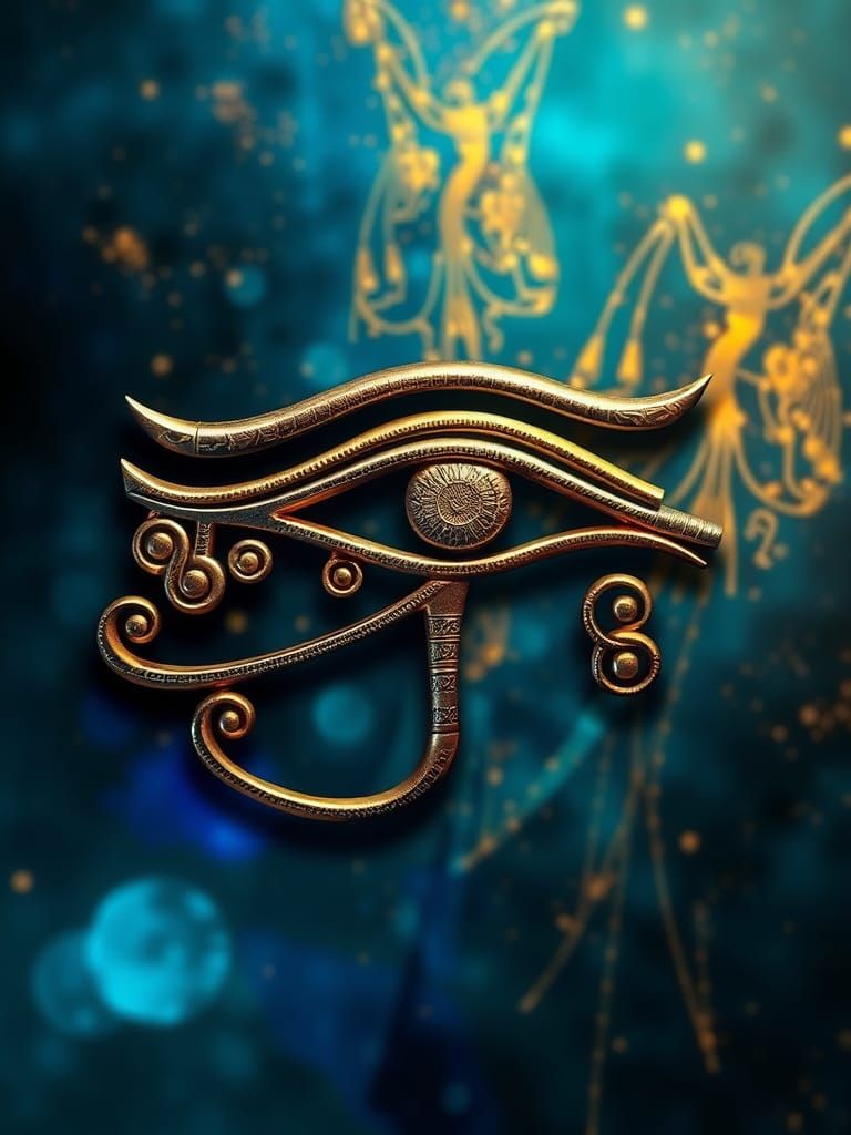 Eye of Horus: Ancient Egyptian Symbol in Abstract