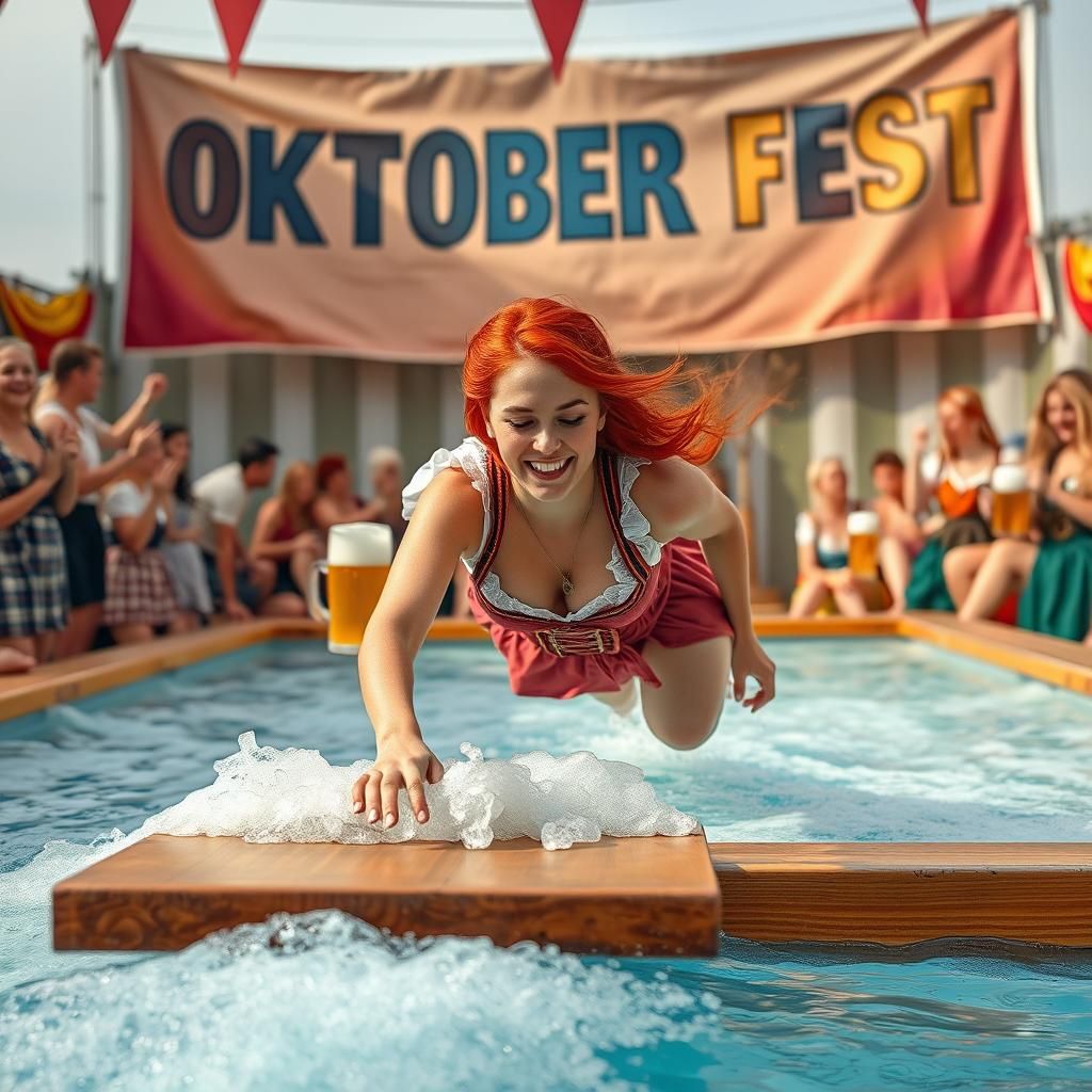 Oktoberfest Beer Dive: A Surreal Celebration