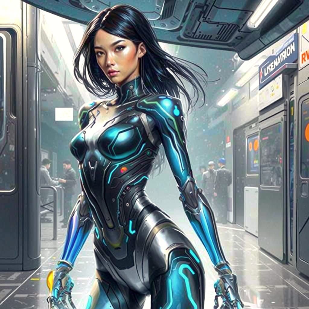 Cyberpunk Shapeshifter in Dark Mode