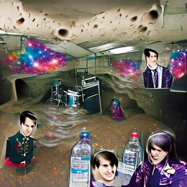 Surreal Underwater Bunker Disco Scene