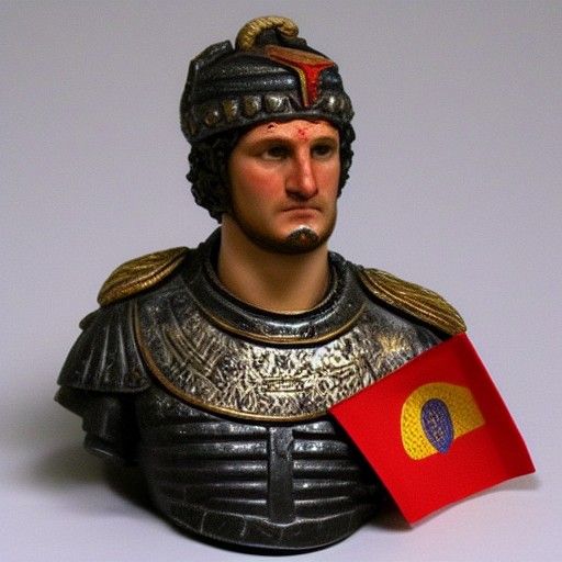 Roman General with Tiger Skin and Armenian Flag