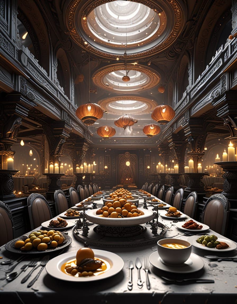 Levitating Celestial Feast in Cosmic Light