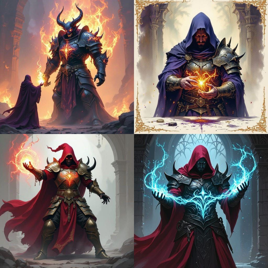 Sorcerer Binds Demon Into Runed Plate Mail Armor