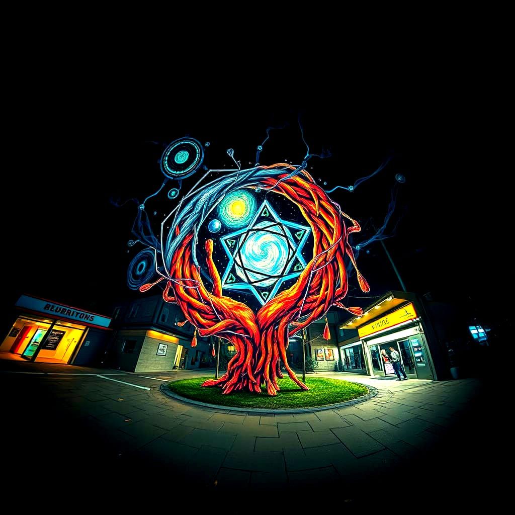 Ouroboros Earth Art in Vibrant HDR Colors