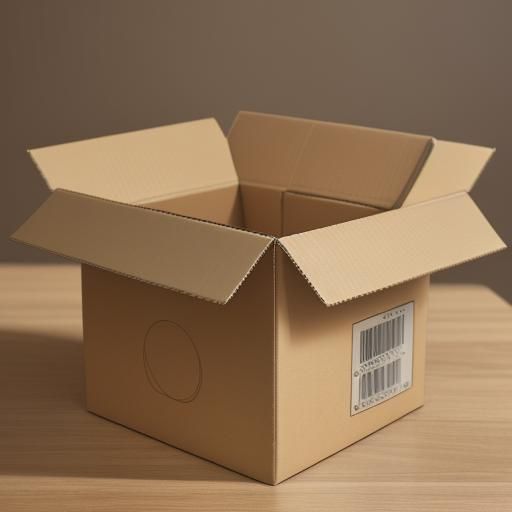 Professional Photo of a Cardboard Box with Bokeh