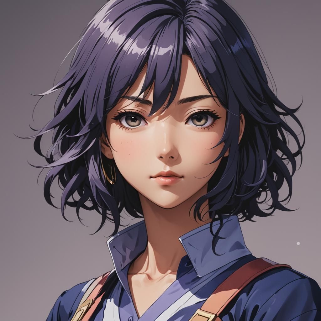 Kanae Kochou in Cel-Shaded Anime Style