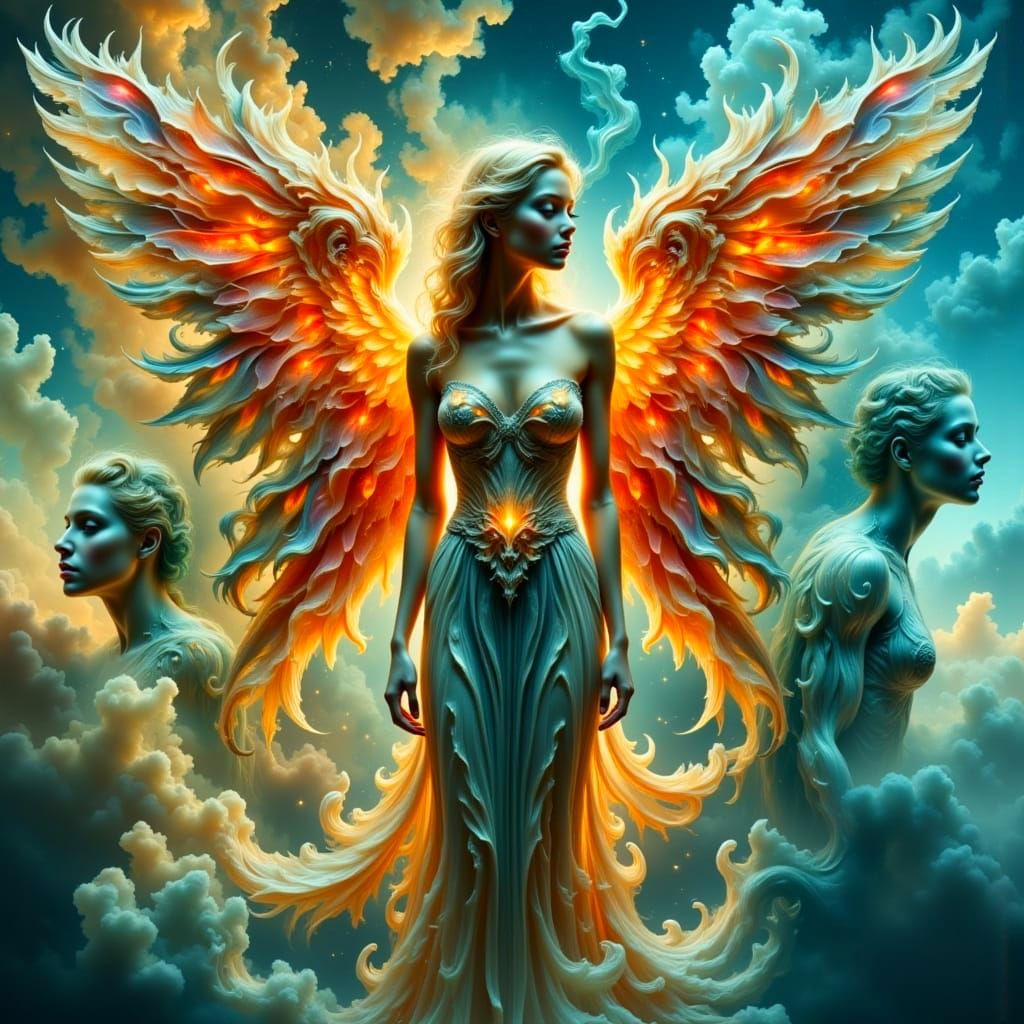 Angel of Shimmering Wings in Ethereal Glory