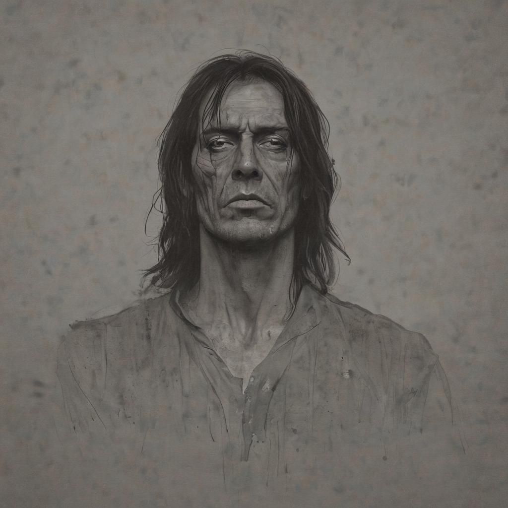 Dramatic Grimdark Portrait in Studio Harcourt Style