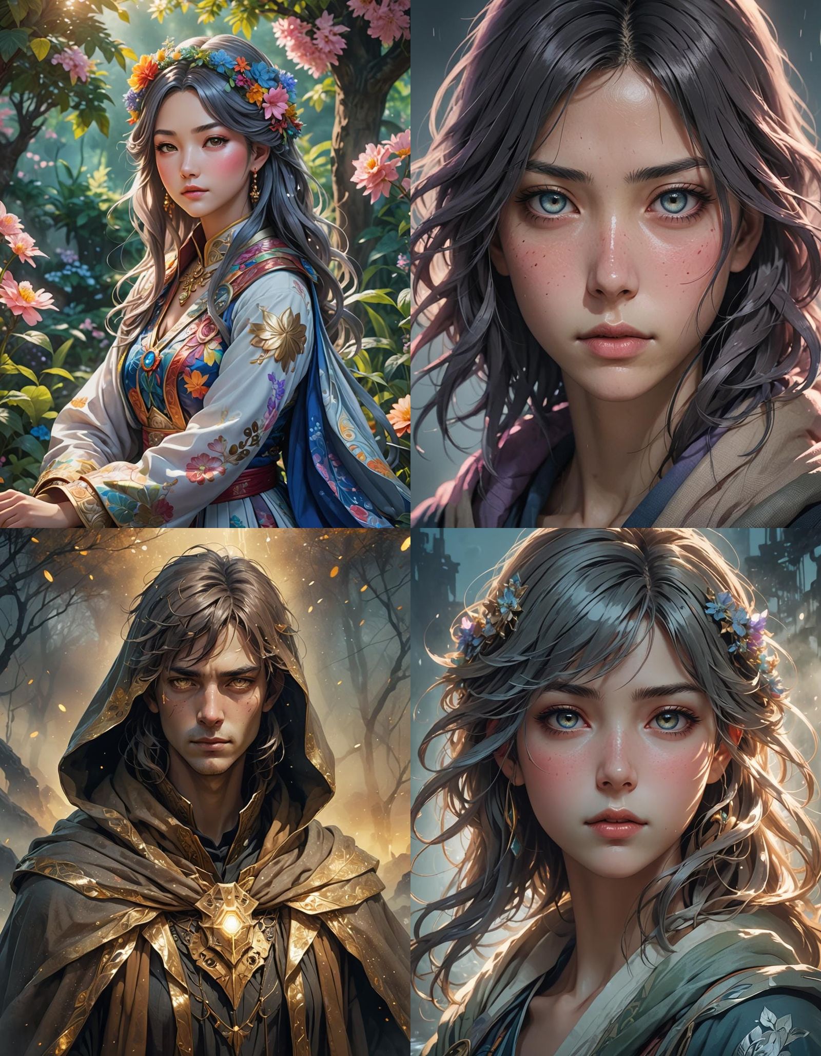 Anime Portrait in Cel-Shaded Manga Style