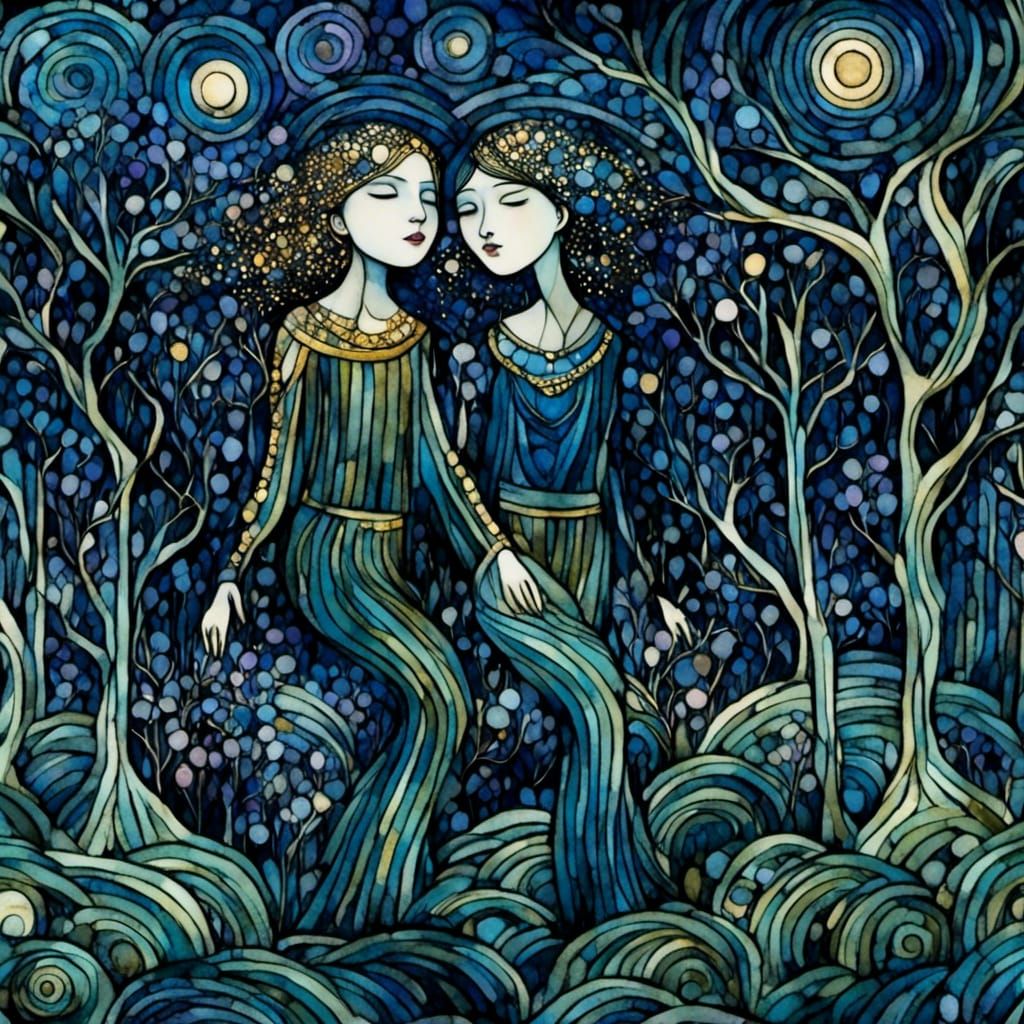 Abstract Liquid Ink Swirl Design