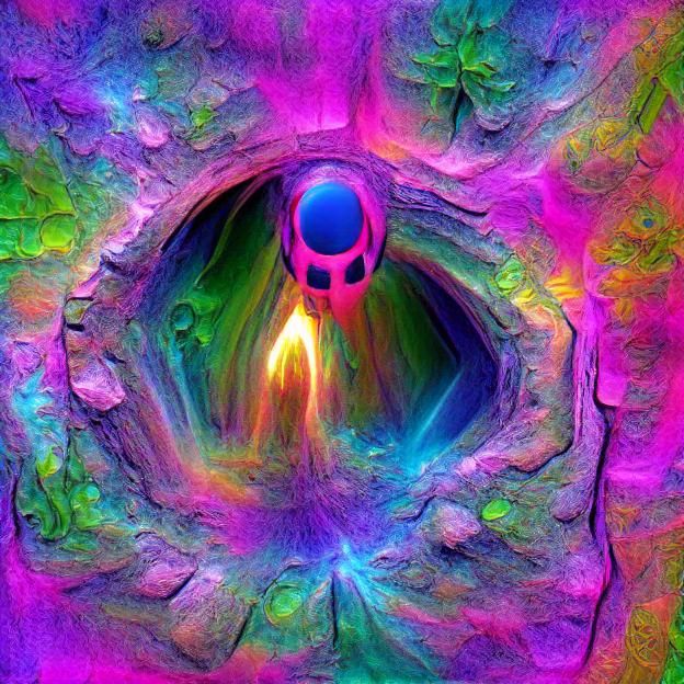Colorful Alien Portal to Another Dimension