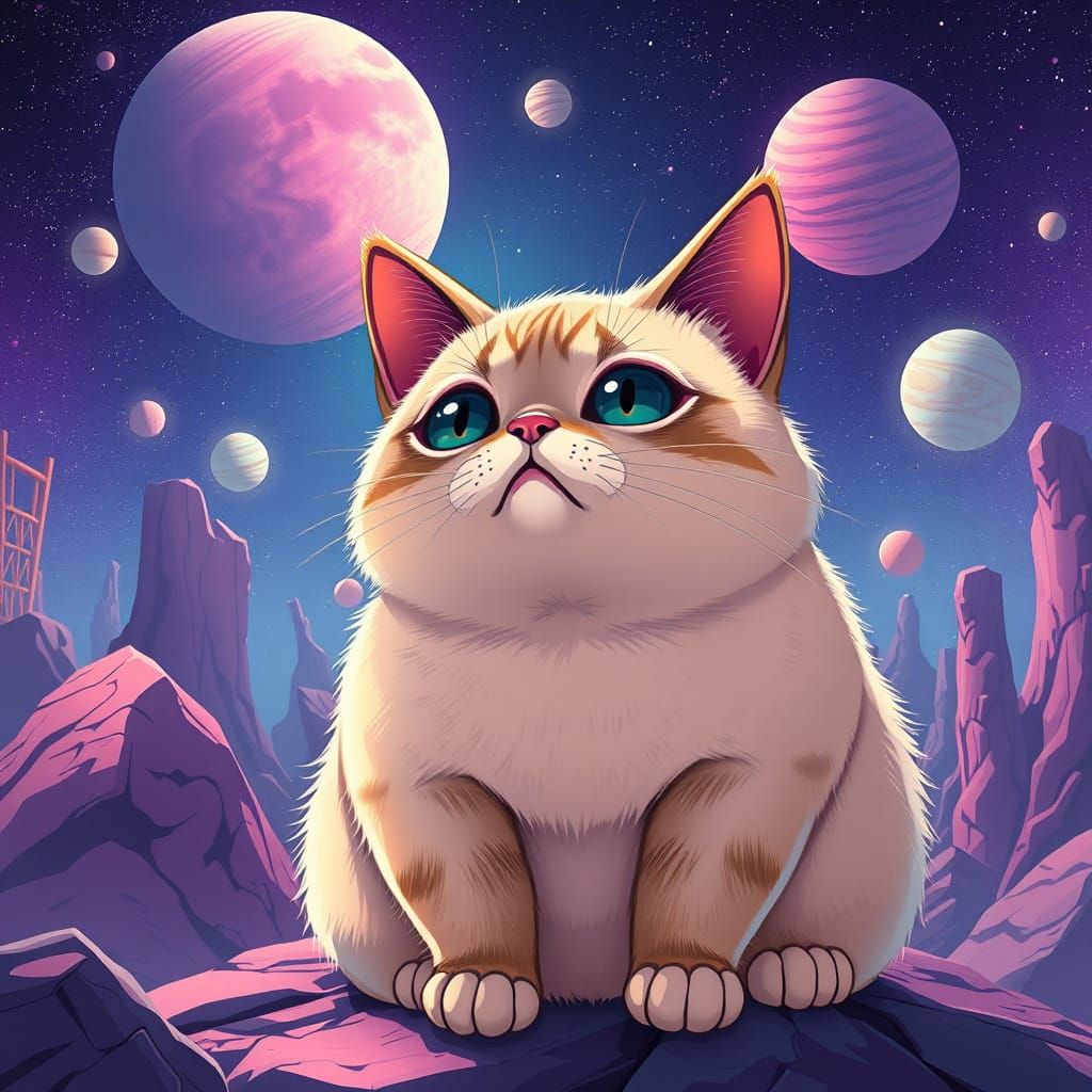 Cosmic chubby cat 🐈